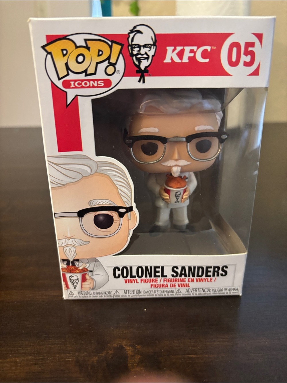 KFC Pop! Icons 05 Colonel Sanders Vinyl Figure - White & Black